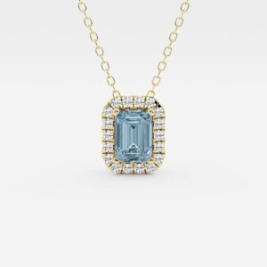 Diamond Halo Pendant with Adjustable Chain